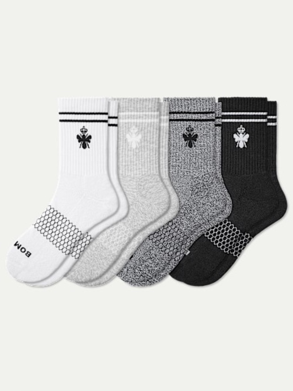 BOMBAS Men's Originals Half Calf Sock 4-Pack